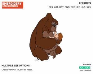 Kala, Baby Tarzan - Disney's Tarzan - Embroidery Design in 3 sizes & 8 formats