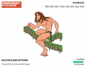Tarzan - Disney's Tarzan - Embroidery Design in 3 sizes & 8 formats