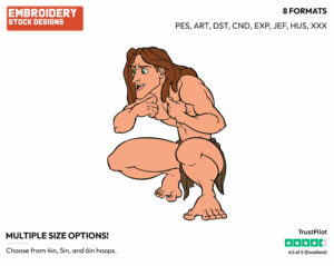 Tarzan - Disney's Tarzan - Embroidery Design in 3 sizes & 8 formats