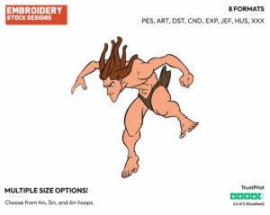 Tarzan - Disney's Tarzan - Embroidery Design in 3 sizes & 8 formats
