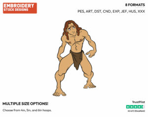 Tarzan - Disney's Tarzan - Embroidery Design in 3 sizes & 8 formats