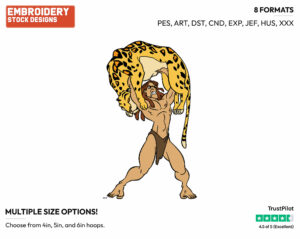 Tarzan, Sabor - Disney's Tarzan - Embroidery Design in 3 sizes & 8 formats