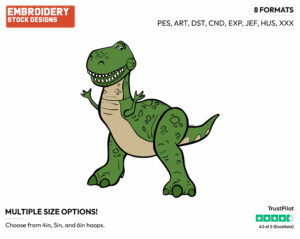 Rex - Disney's Toy Story - Embroidery Design in 3 sizes & 8 formats