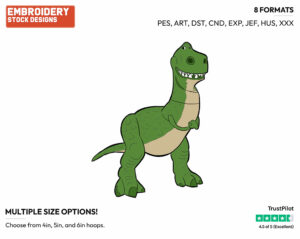 Rex - Disney's Toy Story - Embroidery Design in 3 sizes & 8 formats