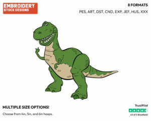 Rex - Disney's Toy Story - Embroidery Design in 3 sizes & 8 formats