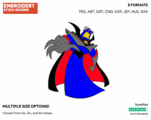 Zurg - Disney's Toy Story - Embroidery Design in 3 sizes & 8 formats