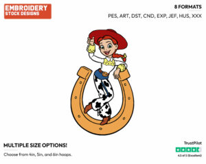 Jessie - Disney's Toy Story - Embroidery Design in 3 sizes & 8 formats