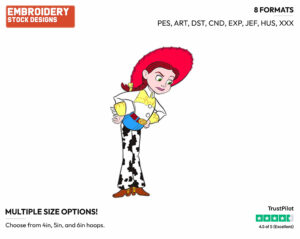 Jessie - Disney's Toy Story - Embroidery Design in 3 sizes & 8 formats