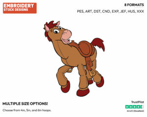 Bullseye - Disney's Toy Story - Embroidery Design in 3 sizes & 8 formats