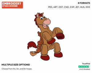 Bullseye - Disney's Toy Story - Embroidery Design in 3 sizes & 8 formats