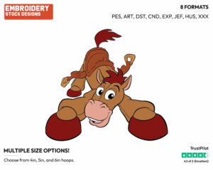 Bullseye - Disney's Toy Story - Embroidery Design in 3 sizes & 8 formats