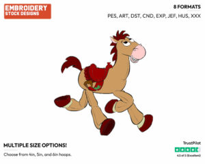 Bullseye Running - Disney's Toy Story - Embroidery Design in 3 sizes & 8 formats