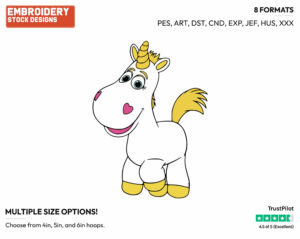 Buttercup - Disney's Toy Story - Embroidery Design in 3 sizes & 8 formats