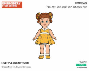 Gabby Gabby Smiling - Disney's Toy Story - Embroidery Design in 3 sizes & 8 formats