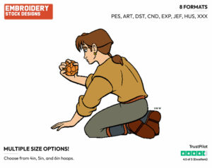 Jim Hawkins - Disney's Treasure Planet - Embroidery Design in 3 sizes & 8 formats