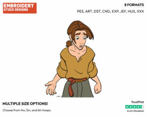 Jim Hawkins - Disney's Treasure Planet - Embroidery Design in 3 sizes & 8 formats