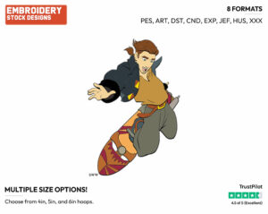 Jim Hawkins - Disney's Treasure Planet - Embroidery Design in 3 sizes & 8 formats