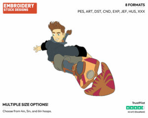 Jim Hawkins - Disney's Treasure Planet - Embroidery Design in 3 sizes & 8 formats