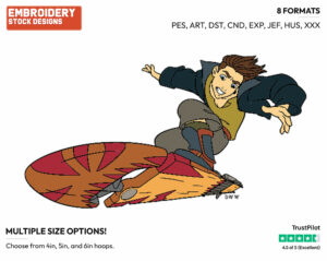 Jim Hawkins - Disney's Treasure Planet - Embroidery Design in 3 sizes & 8 formats