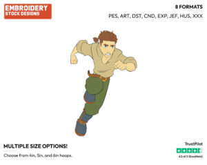 Jim Hawkins - Disney's Treasure Planet - Embroidery Design in 3 sizes & 8 formats