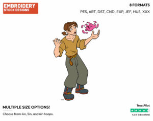 Morph, Jim Hawkins - Disney's Treasure Planet - Embroidery Design in 3 sizes & 8 formats