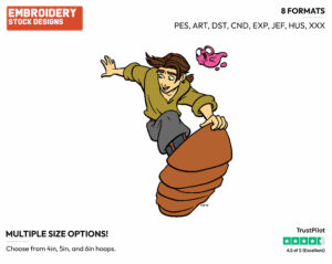 Morph, Jim Hawkins - Disney's Treasure Planet - Embroidery Design in 3 sizes & 8 formats