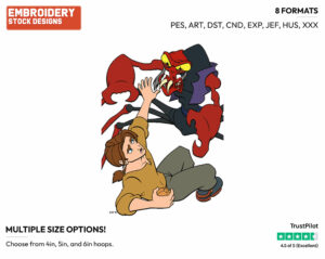 Jim Hawkins, Scroop - Disney's Treasure Planet - Embroidery Design in 3 sizes & 8 formats