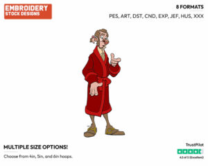 Doctor Doppler - Disney's Treasure Planet - Embroidery Design in 3 sizes & 8 formats