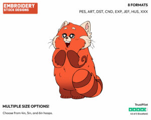 Mei Lee As A Panda - Disney's Turning Red - Embroidery Design in 3 sizes & 8 formats