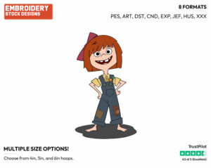 Young Ellie - Disney's Up - Embroidery Design in 3 sizes & 8 formats