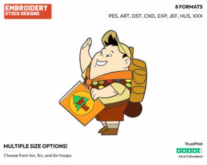 Russell - Disney's Up - Embroidery Design in 3 sizes & 8 formats