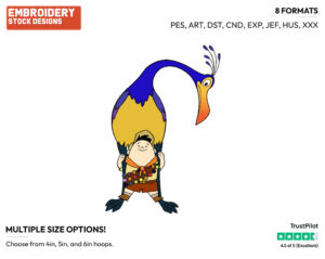 Kevin, Russell - Disney's Up - Embroidery Design in 3 sizes & 8 formats