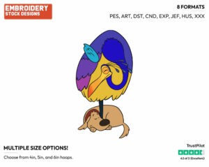 Kevin, Dug - Disney's Up - Embroidery Design in 3 sizes & 8 formats
