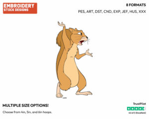 Benny - Disney's The Wild - Embroidery Design in 3 sizes & 8 formats