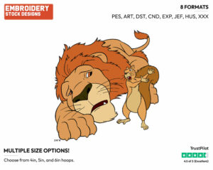 Samson, Benny - Disney's The Wild - Embroidery Design in 3 sizes & 8 formats