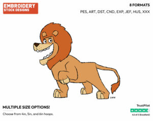 Samson - Disney's The Wild - Embroidery Design in 3 sizes & 8 formats