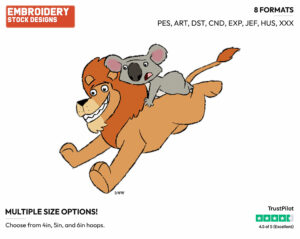 Samson, Nigel - Disney's The Wild - Embroidery Design in 3 sizes & 8 formats