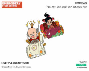 King Candy, Vanellope Racing Karts - Disney's Wreck-It Ralph - Embroidery Design in 3 sizes & 8 formats