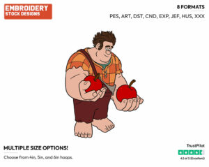 Wreck-It Ralph, Cherries - Disney's Wreck-It Ralph - Embroidery Design in 3 sizes & 8 formats