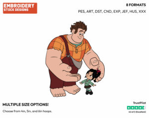 Wreck-It Ralph, Vanellope - Disney's Wreck-It Ralph - Embroidery Design in 3 sizes & 8 formats