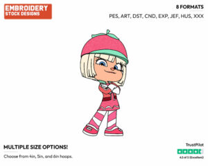 Taffyta - Disney's Wreck-It Ralph - Embroidery Design in 3 sizes & 8 formats