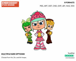 Minty, Rancis Fluggerbutter, Taffyta - Disney's Wreck-It Ralph - Embroidery Design in 3 sizes & 8 formats