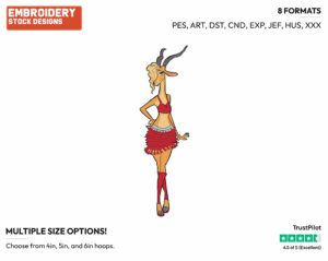 Gazelle - Disney's Zootopia - Embroidery Design in 3 sizes & 8 formats