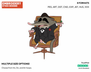 Mr. Big - Disney's Zootopia - Embroidery Design in 3 sizes & 8 formats