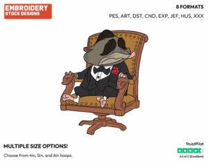 Mr. Big - Disney's Zootopia - Embroidery Design in 3 sizes & 8 formats