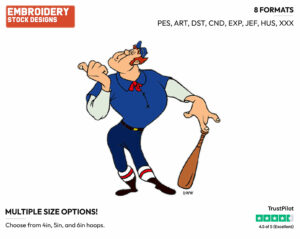 Casey At The Bat - Disney's Miscellaneous - Embroidery Design in 3 sizes & 8 formats