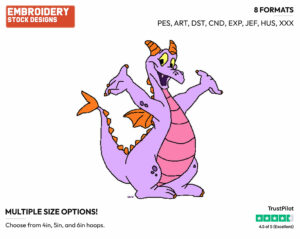 Figment - Disney's Miscellaneous - Embroidery Design in 3 sizes & 8 formats