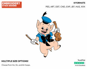 Fiddler - Disney's Miscellaneous - Embroidery Design in 3 sizes & 8 formats