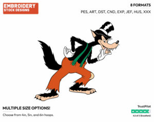 Big Bad Wolf - Disney's Miscellaneous - Embroidery Design in 3 sizes & 8 formats