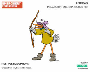 Robin Hood - Archery - Sports - Disney Embroidery Design in 3 sizes & 8 formats